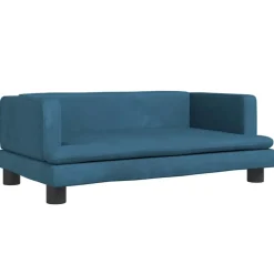 MAISON EXCLUSIVE - Lit pour chien bleu 80x45x30 cm velours