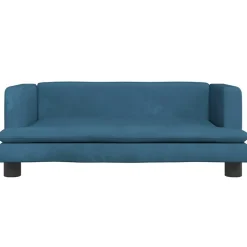 MAISON EXCLUSIVE - Lit pour chien bleu 80x45x30 cm velours