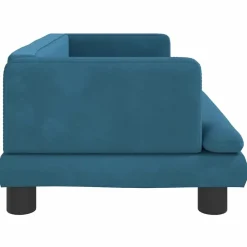 MAISON EXCLUSIVE - Lit pour chien bleu 80x45x30 cm velours