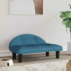 MAISON EXCLUSIVE - Lit pour chien bleu 70x52x30 cm velours