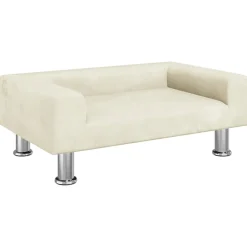 MAISON EXCLUSIVE - Lit pour chien crème 70x45x26,5 cm velours