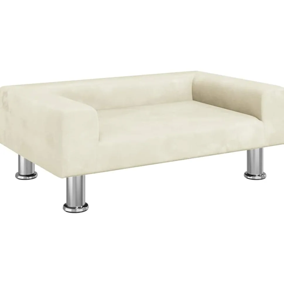 MAISON EXCLUSIVE - Lit pour chien crème 70x45x26,5 cm velours