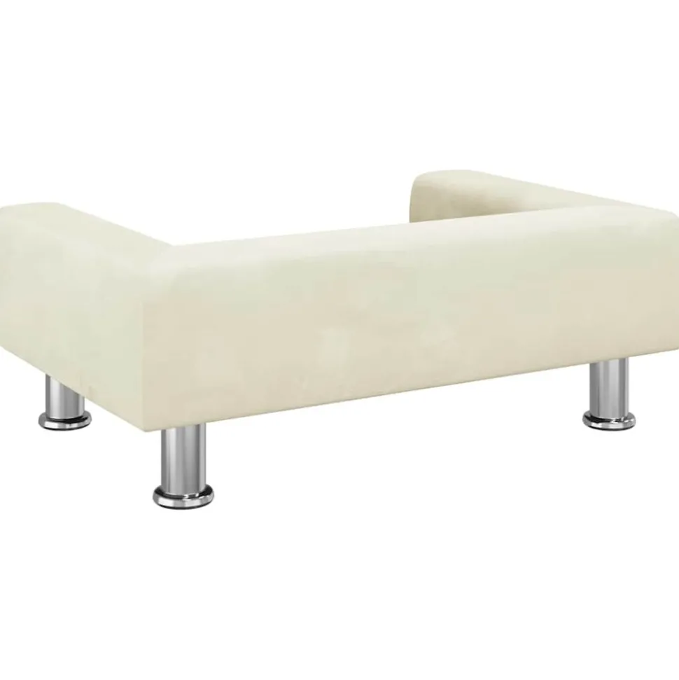 MAISON EXCLUSIVE - Lit pour chien crème 70x45x26,5 cm velours