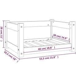 MAISON EXCLUSIVE - Lit pour chien marron miel 55,5x45,5x28 cm bois massif de pin