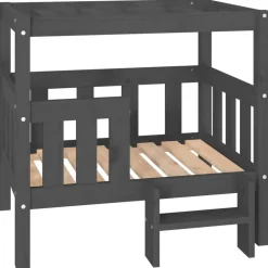 MAISON EXCLUSIVE - Lit pour chien gris 75,5x63,5x70 cm bois de pin solide
