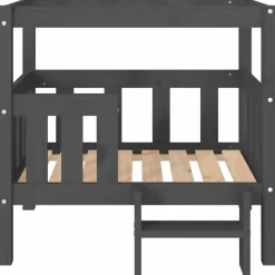 MAISON EXCLUSIVE - Lit pour chien gris 75,5x63,5x70 cm bois de pin solide