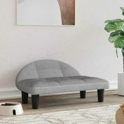 MAISON EXCLUSIVE - Lit pour chien gris clair 70x52x30 cm velours