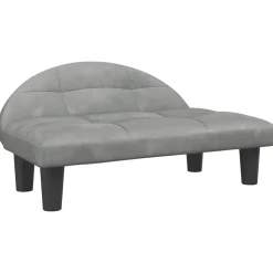 MAISON EXCLUSIVE - Lit pour chien gris clair 70x52x30 cm velours