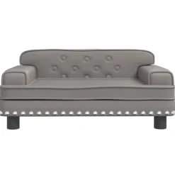 MAISON EXCLUSIVE - Lit pour chien gris 70x45x30 cm similicuir