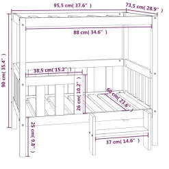 MAISON EXCLUSIVE - Lit pour chien 95,5x73,5x90 cm bois de pin solide