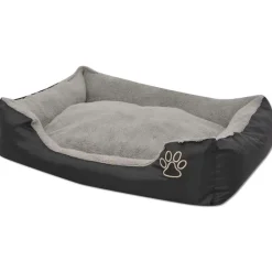 MAISON EXCLUSIVE - Lit pour chiens avec coussin rembourré taille l noir