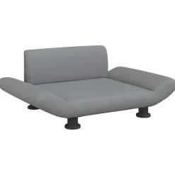 MAISON EXCLUSIVE - Lit pour chien gris clair 70x45x28 cm tissu