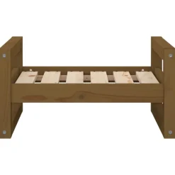MAISON EXCLUSIVE - Lit pour chien marron miel 55,5x45,5x28 cm bois de pin solide