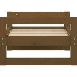 MAISON EXCLUSIVE - Lit pour chien marron miel 55,5x45,5x28 cm bois de pin solide