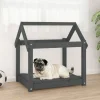 MAISON EXCLUSIVE - Lit pour chien gris 71x55x70 cm bois de pin solide