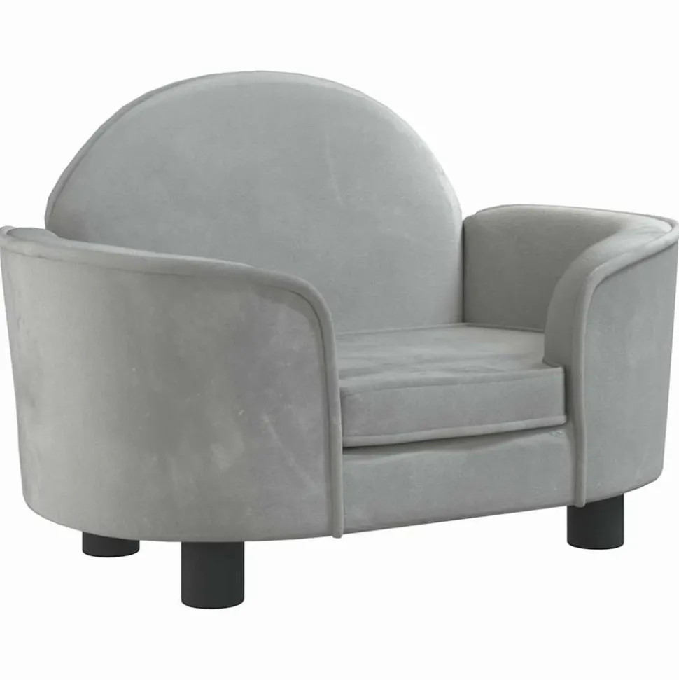 MAISON EXCLUSIVE - Lit pour chien gris clair 66x40x45 cm velours