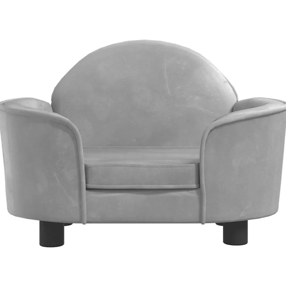 MAISON EXCLUSIVE - Lit pour chien gris clair 66x40x45 cm velours