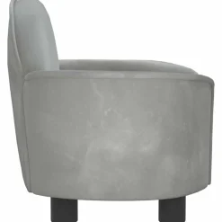 MAISON EXCLUSIVE - Lit pour chien gris clair 66x40x45 cm velours