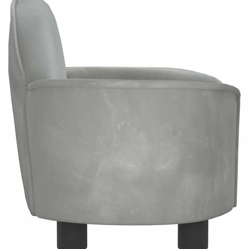 MAISON EXCLUSIVE - Lit pour chien gris clair 66x40x45 cm velours