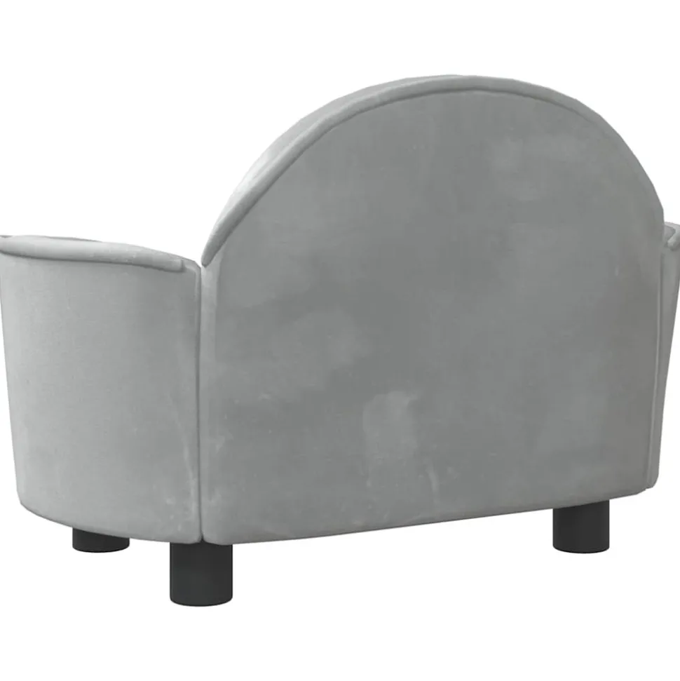 MAISON EXCLUSIVE - Lit pour chien gris clair 66x40x45 cm velours
