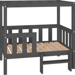MAISON EXCLUSIVE - Lit pour chien gris 95,5x73,5x90 cm bois de pin solide