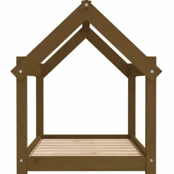 MAISON EXCLUSIVE - Lit pour chien marron miel 81x60x70 cm bois de pin solide
