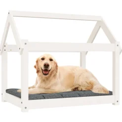 MAISON EXCLUSIVE - Lit pour chien blanc 81x60x70 cm bois de pin solide
