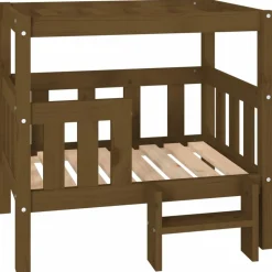 MAISON EXCLUSIVE - Lit pour chien marron miel 75,5x63,5x70 cm bois de pin solide
