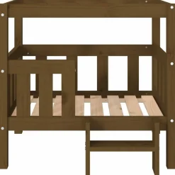 MAISON EXCLUSIVE - Lit pour chien marron miel 75,5x63,5x70 cm bois de pin solide
