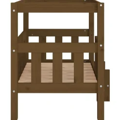 MAISON EXCLUSIVE - Lit pour chien marron miel 75,5x63,5x70 cm bois de pin solide