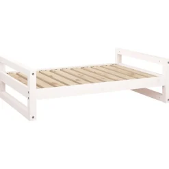 MAISON EXCLUSIVE - Lit pour chien blanc 95,5x65,5x28 cm bois de pin solide