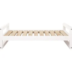 MAISON EXCLUSIVE - Lit pour chien blanc 95,5x65,5x28 cm bois de pin solide
