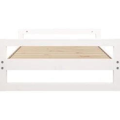 MAISON EXCLUSIVE - Lit pour chien blanc 95,5x65,5x28 cm bois de pin solide