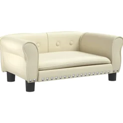 MAISON EXCLUSIVE - Lit pour chien crème 70x45x30 cm similicuir