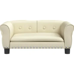MAISON EXCLUSIVE - Lit pour chien crème 70x45x30 cm similicuir