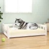 MAISON EXCLUSIVE - Lit pour chien blanc 105,5x75,5x28 cm bois de pin solide