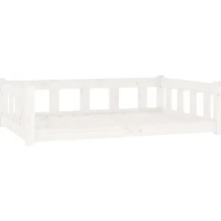 MAISON EXCLUSIVE - Lit pour chien blanc 105,5x75,5x28 cm bois de pin solide