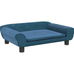 MAISON EXCLUSIVE - Lit pour chien bleu 70x48x22 cm velours