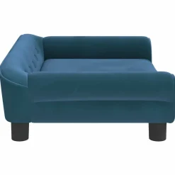 MAISON EXCLUSIVE - Lit pour chien bleu 70x48x22 cm velours