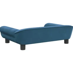 MAISON EXCLUSIVE - Lit pour chien bleu 70x48x22 cm velours