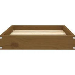 MAISON EXCLUSIVE - Lit pour chien marron miel 61,5x49x9 cm bois de pin solide