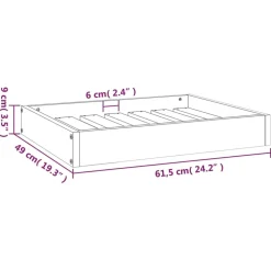 MAISON EXCLUSIVE - Lit pour chien marron miel 61,5x49x9 cm bois de pin solide