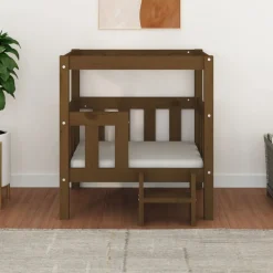 MAISON EXCLUSIVE - Lit pour chien marron miel 65,5x50,5x70 cm bois de pin solide