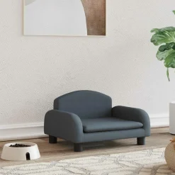 MAISON EXCLUSIVE - Lit pour chien gris foncé 50x40x30 cm tissu