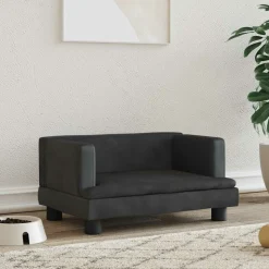 MAISON EXCLUSIVE - Lit pour chien noir 60x40x30 cm velours