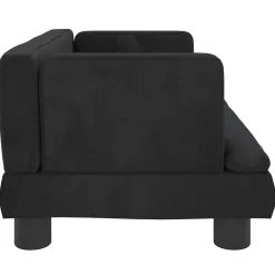 MAISON EXCLUSIVE - Lit pour chien noir 60x40x30 cm velours
