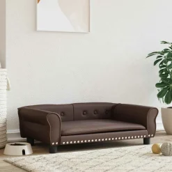 MAISON EXCLUSIVE - Lit pour chien marron 95x55x30 cm similicuir