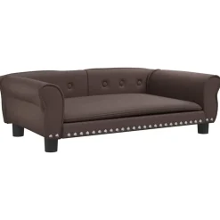 MAISON EXCLUSIVE - Lit pour chien marron 95x55x30 cm similicuir