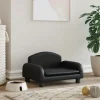MAISON EXCLUSIVE - Lit pour chien noir 50x40x30 cm similicuir