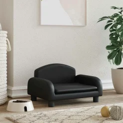 MAISON EXCLUSIVE - Lit pour chien noir 50x40x30 cm similicuir